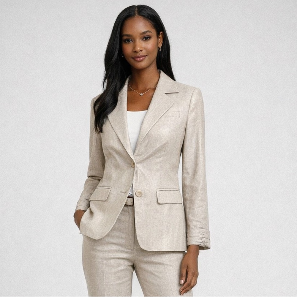 Alice + Olivia Neutral Blazer Women’s Size S Like New Tailored Designer Jacket